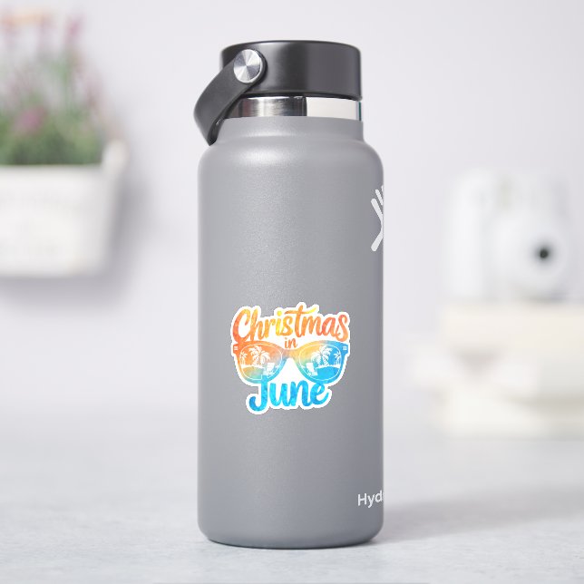 Christmas In June Sunglasses Funny Summer Vacation (HydroFlask)