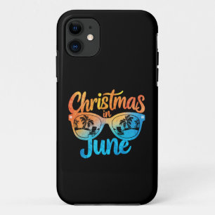 Christmas In June Sunglasses Funny Summer Vacation iPhone 11 Case