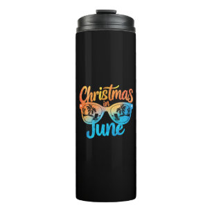 Christmas In June Sunglasses Funny Summer Vacation Thermal Tumbler