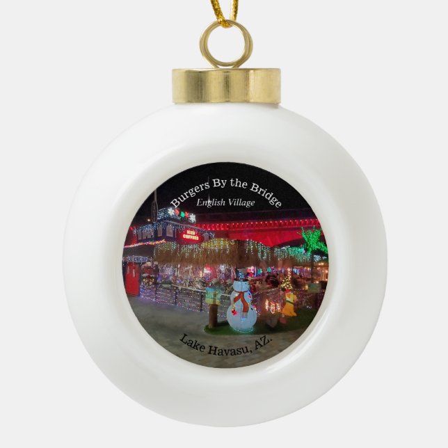 Christmas in Lake Havasu  Ceramic Ball Christmas Ornament (Front)