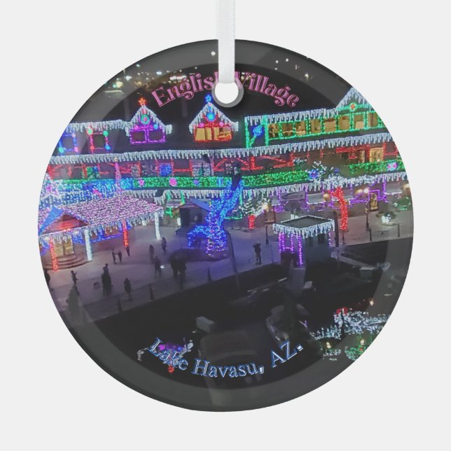 Christmas in Lake Havasu  Glass Tree Decoration (Front)