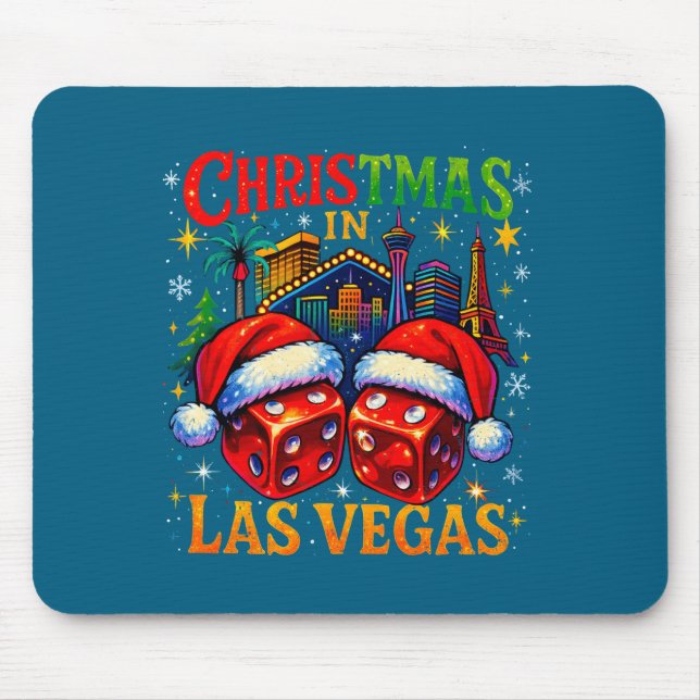 Christmas In Las Vegas Funny Holiday Design Long S Mouse Mat (Front)