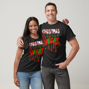 Christmas in Las Vegas Group Matching Typographic T-Shirt