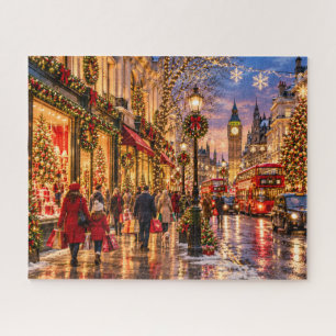 Christmas in London at Night Jigsaw Puzzle