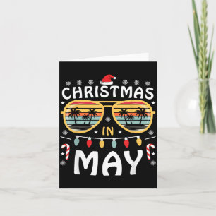 Christmas in May Sungles Beach Men Women Kids Card