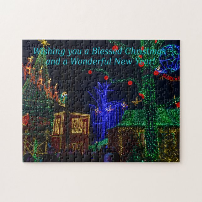 Christmas In Midtown Greetings Jigsaw Puzzle (Horizontal)