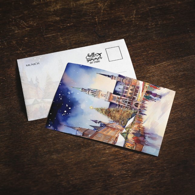 Christmas in Munich Watercolor Postcard (Creator Uploaded)