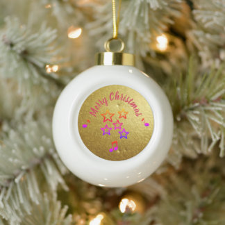 Christmas in Music Ceramic Ball Christmas Ornament