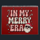 Christmas in My Merry Era Cute Groovy Xmas Calendar<br><div class="desc">Christmas in My Merry Era Cute Groovy Christmas Holiday Xmas</div>