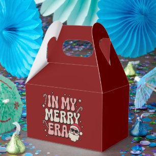 Christmas in My Merry Era Cute Groovy Xmas Favour Box
