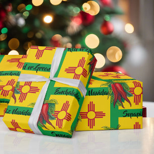 Christmas in New Mexico Smell The Enchiladas Chill Wrapping Paper