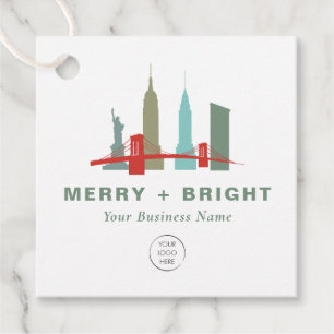 Christmas in New York, Architecture Skyline Gift Favour Tags