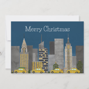 Christmas in New York City Customisable  Holiday Card
