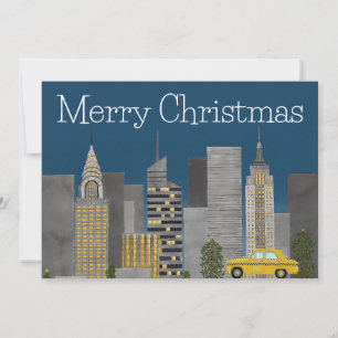 Christmas in New York City Customisable  Holiday Card
