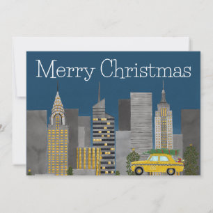 Christmas in New York City Customisable Holiday Card