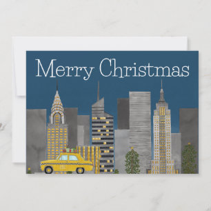 Christmas in New York City Customisable  Holiday Card