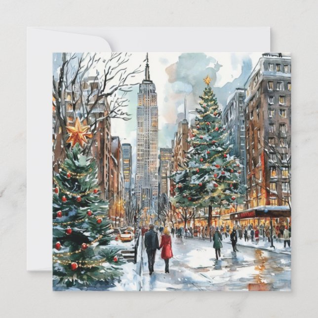 Christmas In New York Holiday Card (Front)