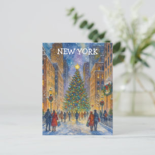 Christmas in New York – Winter City Scene  Postcard