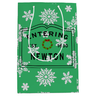 Christmas in Newton, MA Holiday Medium Gift Bag
