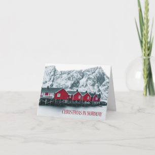 Christmas in Norway, Lofoten Islands Holiday Card