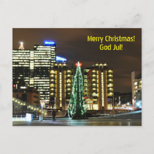 Christmas in Oslo, Norway Holiday Postcard