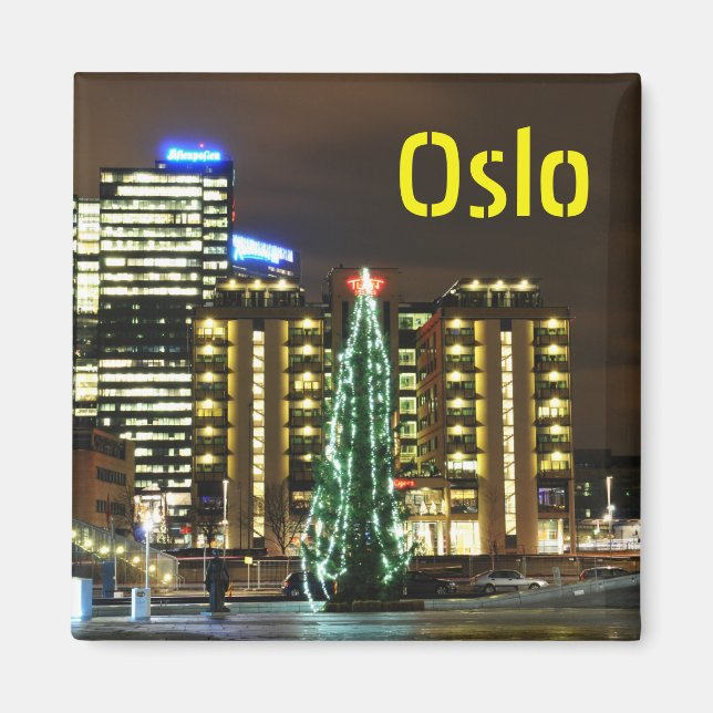 Christmas in Oslo, Norway Magnet (Front)