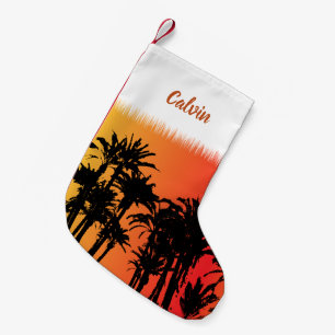 Christmas in Palm Beach Miami Sunset Small Christmas Stocking