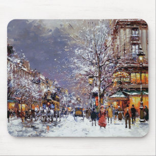 Christmas in Paris. Christmas Gift Mousepad