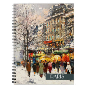 Christmas in Paris. Christmas Gift Notebook