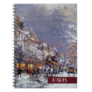 Christmas in Paris. Christmas Gift Notebook