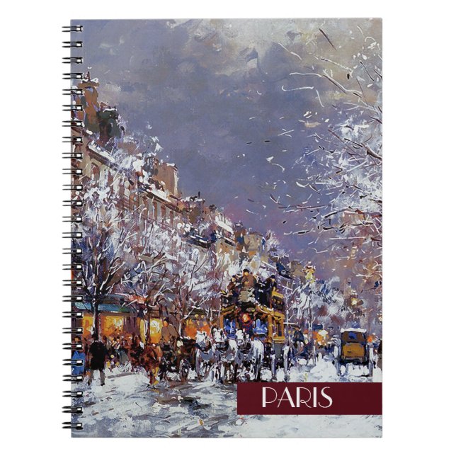 Christmas in Paris. Christmas Gift Notebook (Front)