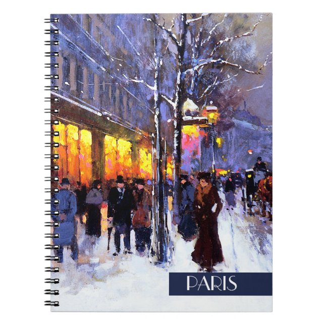 Christmas in Paris. Christmas Gift Notebook (Front)
