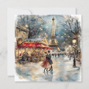 Christmas In Paris Holiday Card