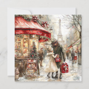 Christmas In Paris Holiday Card