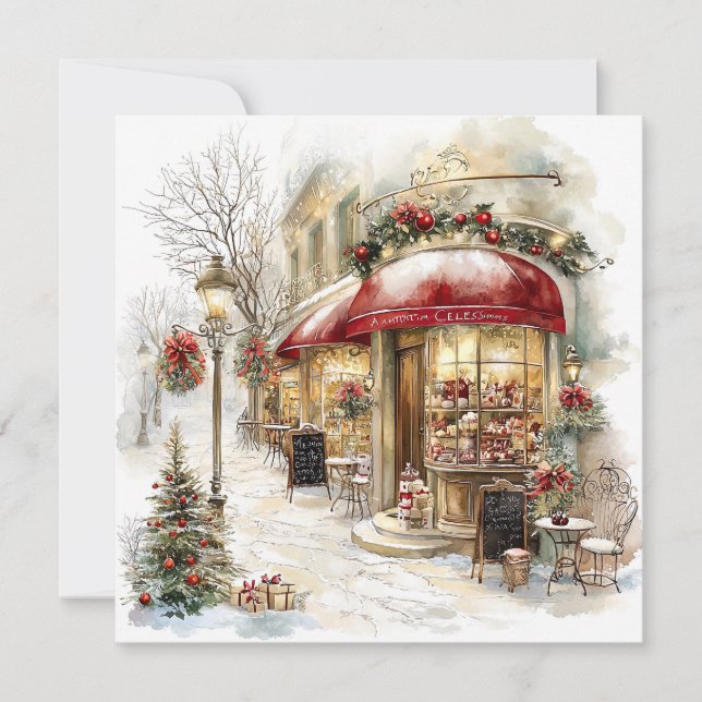 Christmas In Paris Holiday Card (Front)