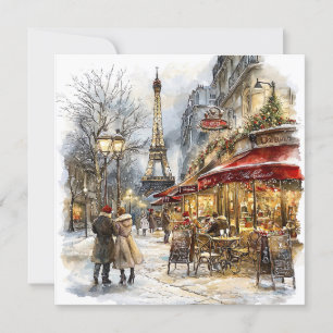 Christmas In Paris Holiday Card