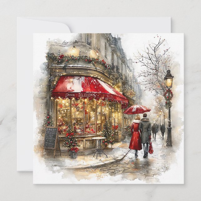 Christmas In Paris Holiday Card (Front)
