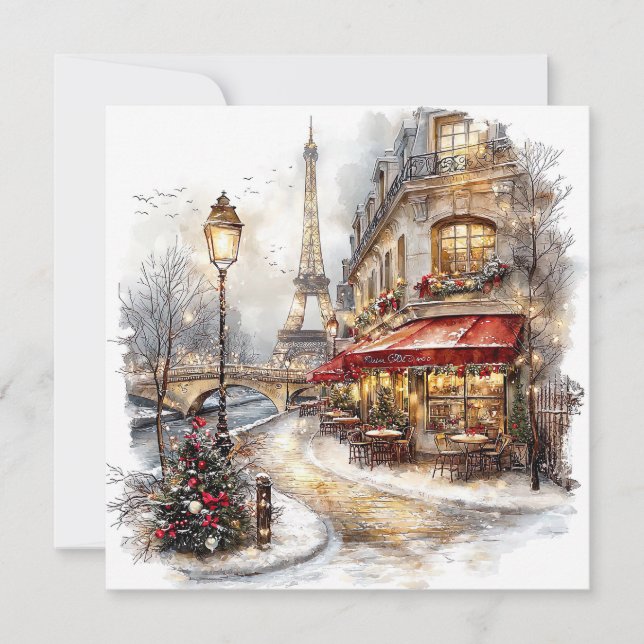 Christmas In Paris Holiday Card (Front)