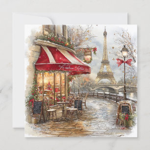 Christmas In Paris Holiday Card