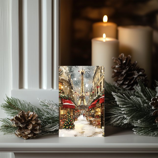 Christmas in Paris: Holiday Charm on Eiffel Avenue Card (Creator Uploaded)