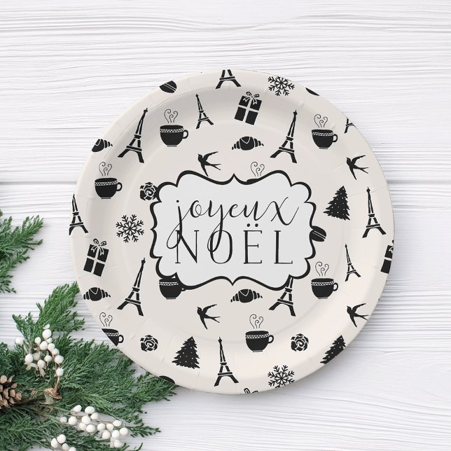 Christmas in Paris | Joyeux Noel Paper Plate (Creator Uploaded)