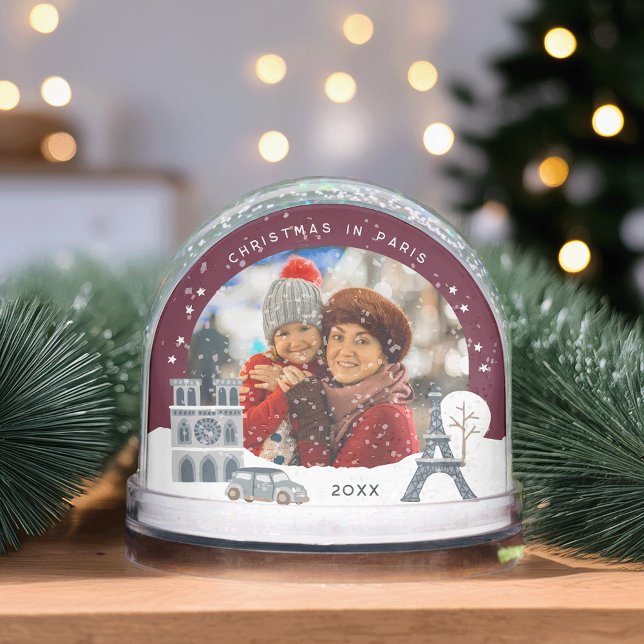 Christmas in Paris Keepsake Photo Snowglobe (Creator Uploaded)
