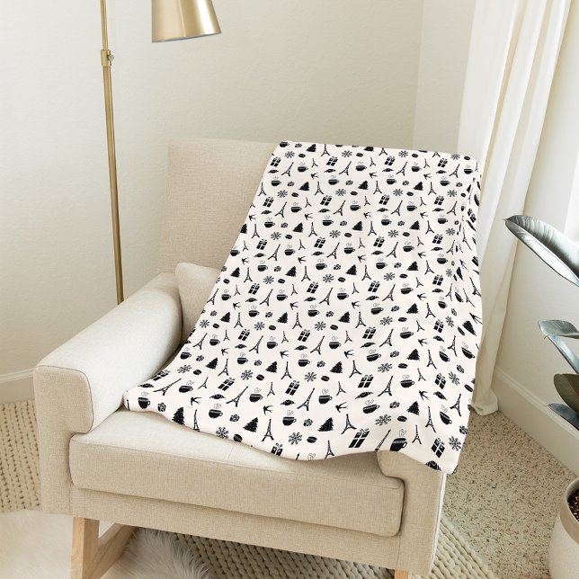 Christmas in Paris | Patterned Fleece Blanket (Creator Uploaded)