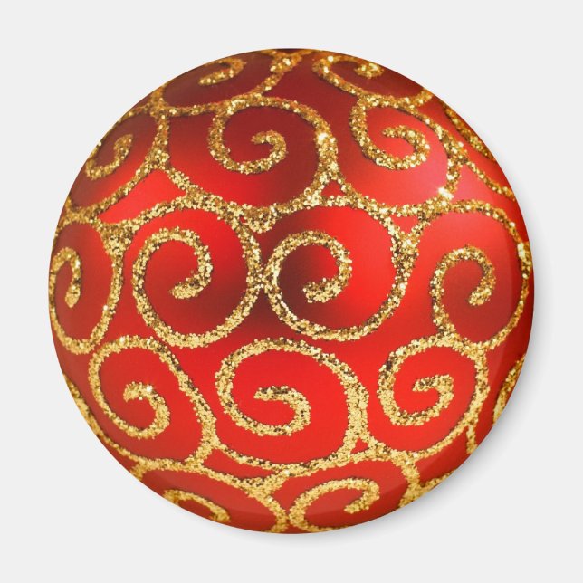 Christmas In Red And Gold Magnet (Front)