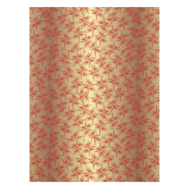 Christmas in red & gold tablecloth (Front)