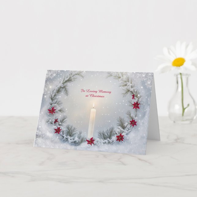 Christmas in Remembrance with Memorial Candle Card (Small Plant)
