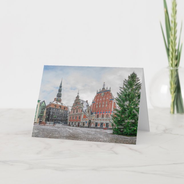 Christmas in Riga Latvia Holiday Card (Front)