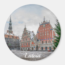 Christmas in Riga Latvia Magnet