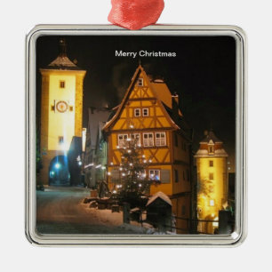 CHRISTMAS in ROTHENBURG GERMANY Metal Tree Decoration