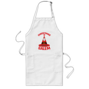 Christmas in Salem New England Holiday Tourist Long Apron